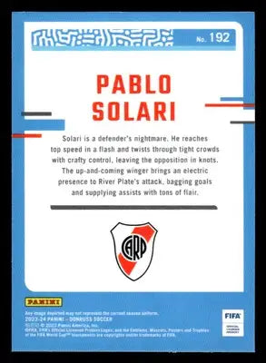 2023-24 Donruss #192 Pablo Solari Optic - Other