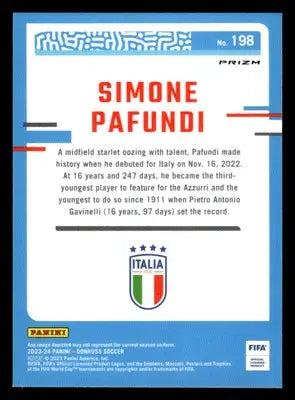 2023-24 Donruss #198 Simone Pafundi Optic Holo - Other-Sports Card Single