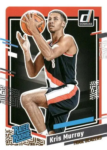 Original gloss Kris Murray rated rookie basketball card from 2023-24 Donruss series
