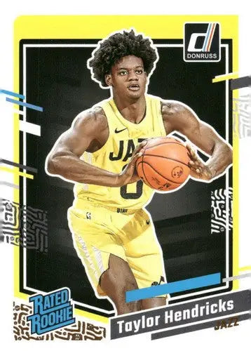 2023-24 Donruss #208 Taylor Hendricks NM-MT RC Rookie Jazz Rated Rookie ID:70285 - Basketball Card Single