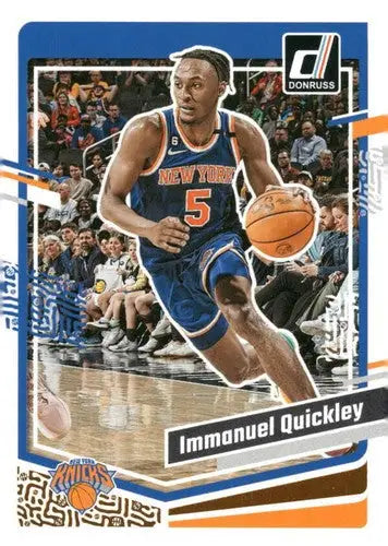 Original gloss Immanuel Quickley 2023-24 Donruss basketball card NM-MT Knicks