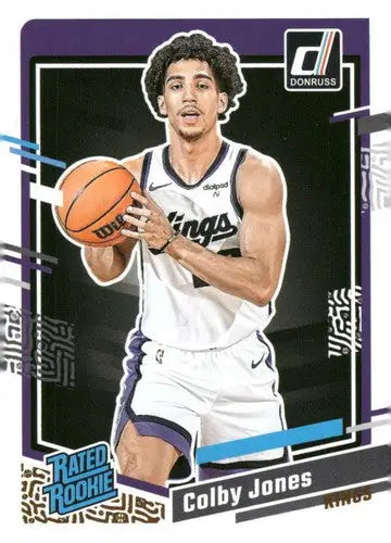 2023-24 Donruss #221 Colby Jones NM-MT RC Rookie Sac Kings Rated Rookie ID:70744 - Basketball Card Single