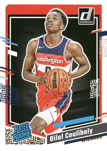 Original gloss Bilal Coulibaly rookie Wizards basketball card 2023-24 Donruss