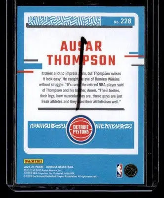 2023-24 Donruss #228 Ausar Thompson - Basketball Card Single