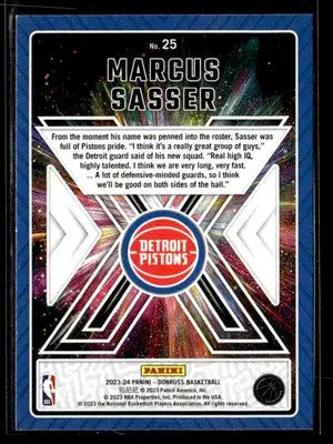 2023-24 Donruss #25 Marcus Sasser Great X-Pectations - Basketball Card Single