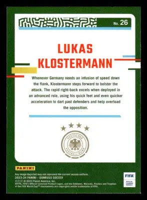 2023-24 Donruss #26 Lukas Klostermann - Other