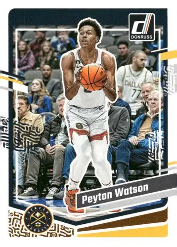Peyton Watson basketball card with original gloss in NM-MT condition from 2023-24 Donruss