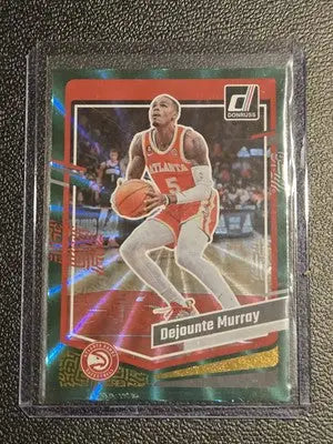 2023-24 Donruss #31 Dejounte Murray Green Laser Holo - Basketball Card Single