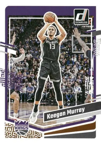 Original gloss Keegan Murray basketball card from Sac Kings 2023-24 Donruss series