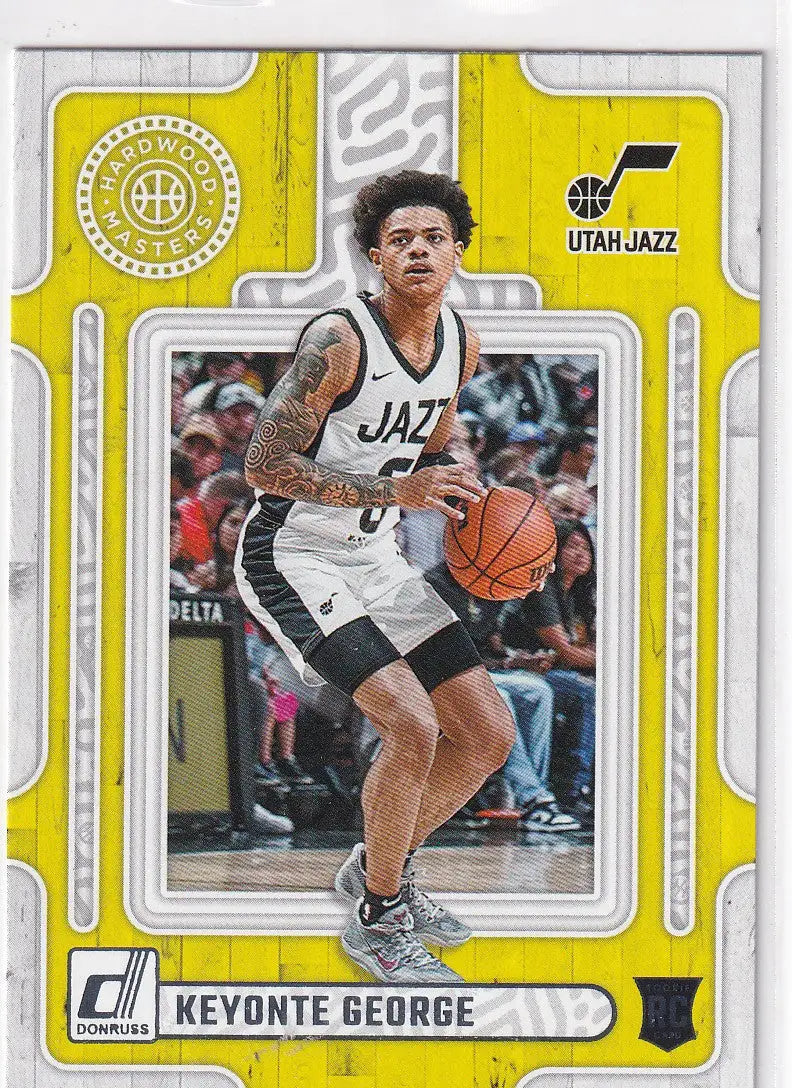2023-24 DONRUSS #4 KEYONTE GEROGE HARDWOOD- UTAH JAZZ - Basketball Card Single