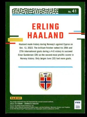 2023-24 Donruss #41 Erling Haaland Optic - Other
