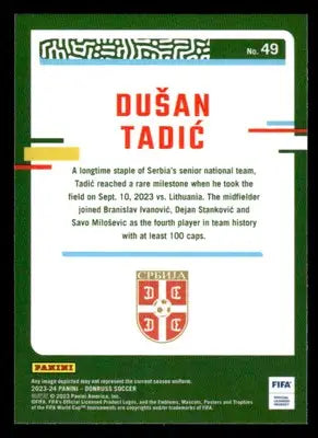 2023-24 Donruss #49 Dusan Tadic Optic - Other