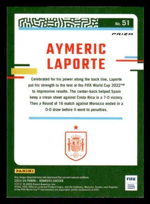 2023-24 Donruss #51 Aymeric Laporte Optic Argyle - Other