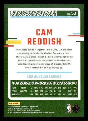 2023-24 Donruss #53 Cam Reddish - Basketball Card Single