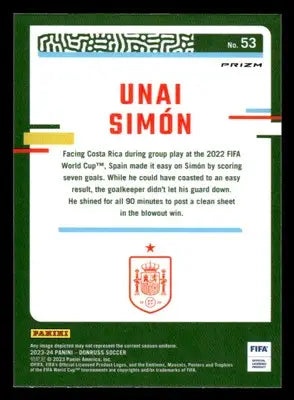 2023-24 Donruss #53 Unai Simon Optic Holo - Other