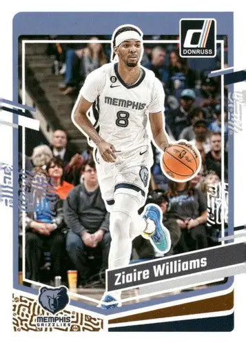Ziaire Williams basketball card with original gloss from 2023-24 Donruss Simply Sandoval series
