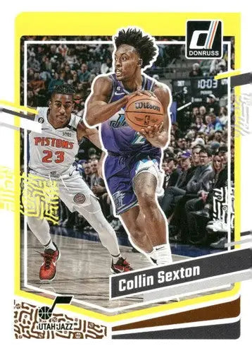 2023-24 Donruss Collin Sexton basketball card with original gloss NM-MT Jazz ID 70569