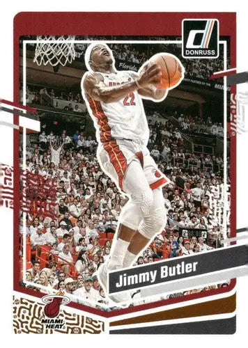 Jimmy Butler basketball card with original gloss, 2023-24 Donruss NM-MT Heat