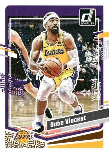 Original gloss Gabe Vincent basketball card from 2023-24 Donruss Lakers collection