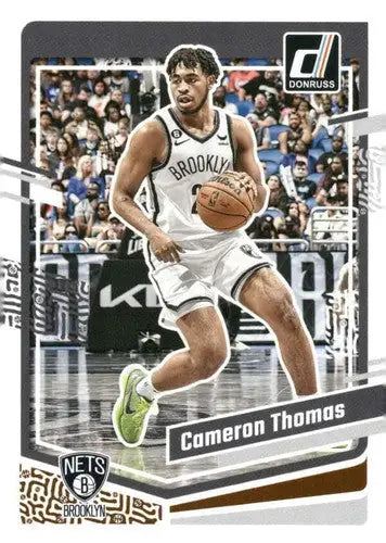 2023-24 Donruss Cameron Thomas basketball card with original gloss, NM-MT Nets