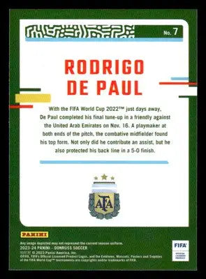 2023-24 Donruss #7 Rodrigo de Paul Optic - Other