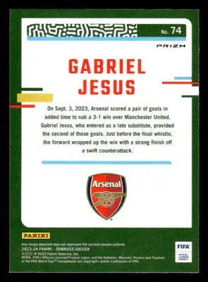 2023-24 Donruss #74 Gabriel Jesus Optic Holo - Other