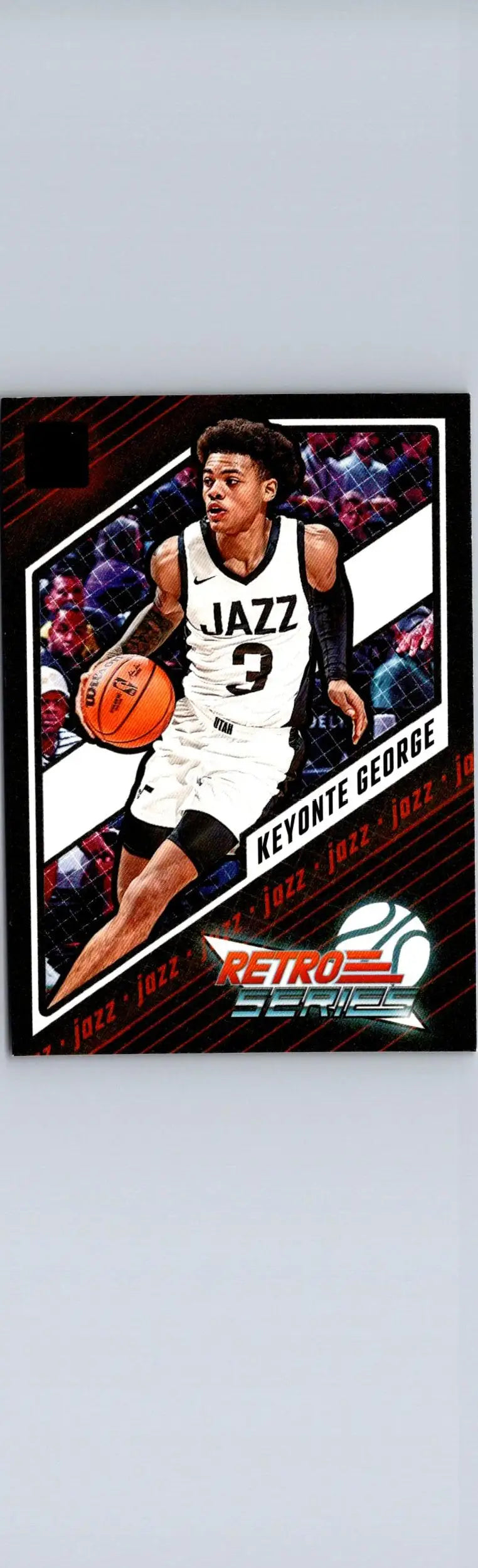 Basketball trading card featuring Keyonte George in Utah Jazz jersey from George Retro Series