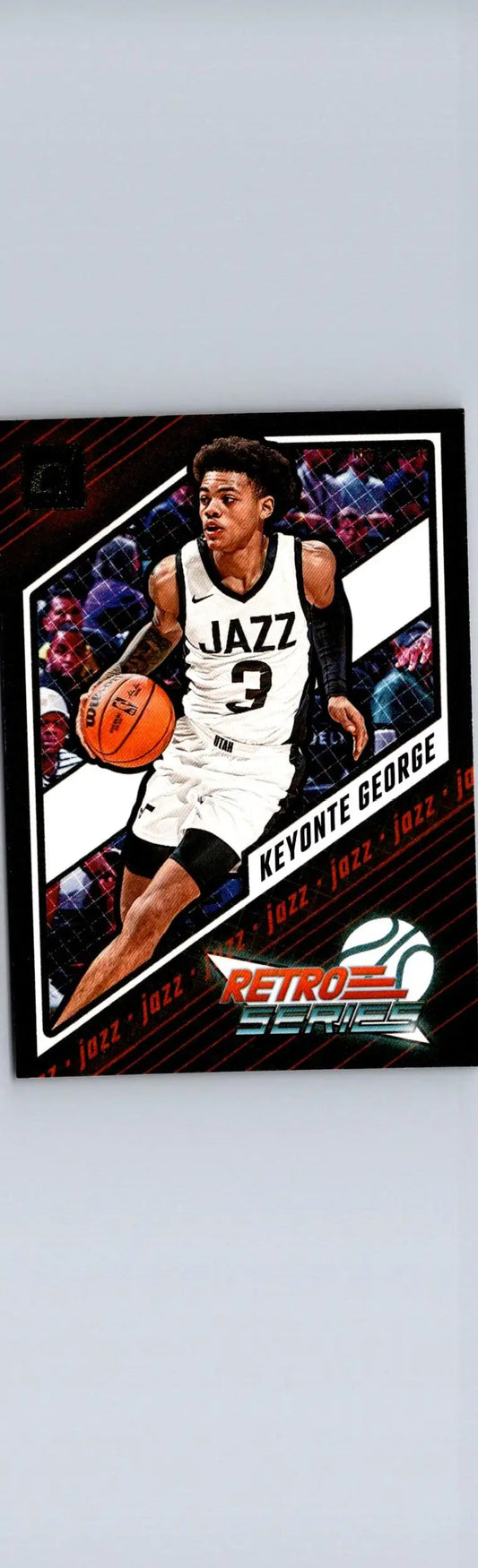 Basketball trading card featuring Keyonte George in Utah Jazz uniform from George Retro Series