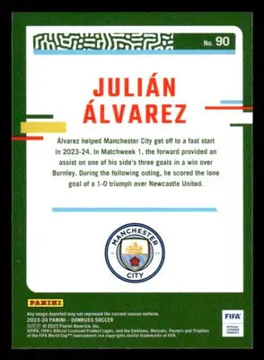 2023-24 Donruss #90 Julian Alvarez Optic - Other
