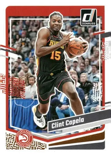 Original gloss Clint Capela basketball card from 2023-24 Donruss featuring Hawks ID:70608