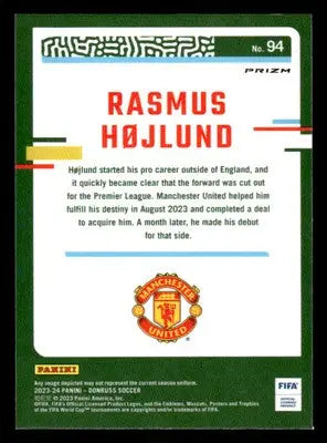 2023-24 Donruss #94 Rasmus Hojlund Optic Holo - Other