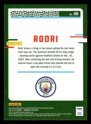 2023-24 Donruss #98 Rodri Optic - Other