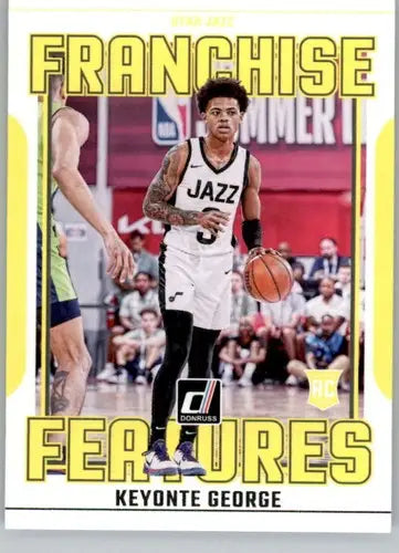 Original gloss Donruss Franchise Features Keyonte George basketball card 2023-24 Jazz