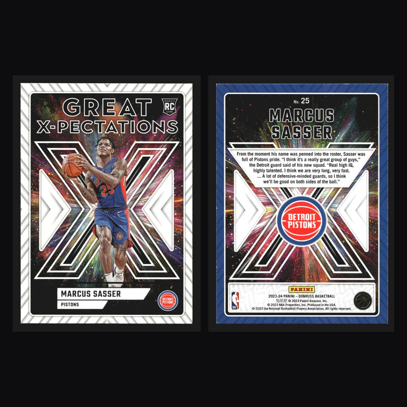 2023-24 Donruss Great X-Pectations Marcus Sasser #25 RC Pistons Insert