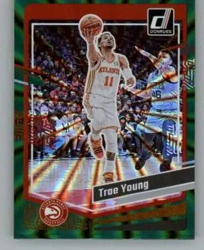 2023-24 Donruss Holo Green Laser #15 Trae Young NM-MT Hawks ID:70545 - Basketball Card Single