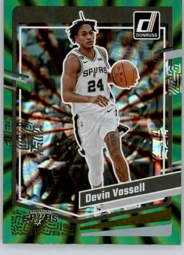 2023-24 Donruss Holo Green Laser #47 Devin Vassell NM-MT Spurs ID:70221 - Basketball Card Single