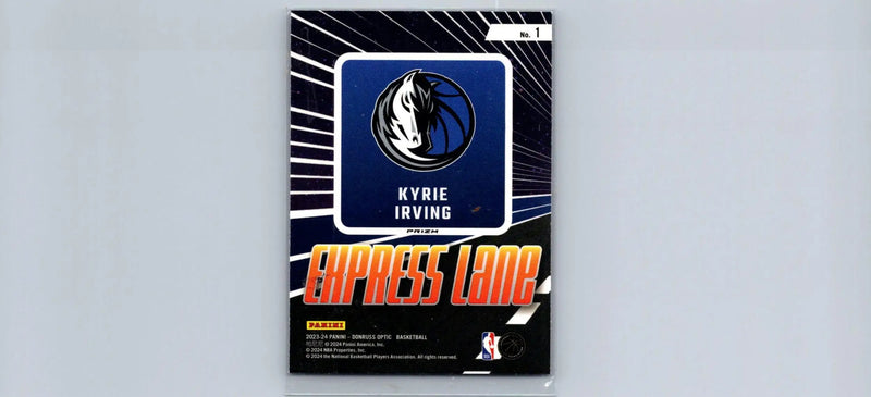 Kyrie Irving Express Lane basketball trading card from 2023-24 Donruss Optic series