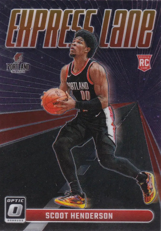 2023-24 DONRUSS OPTIC #14 SCOOT HENDERSON EXPRESS LANE- PORTLAND TRAIL BLAZZERS - Basketball Card Single