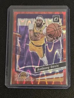 2023-24 Donruss Optic #144 Anthony Davis Red Seismic #/130 - Basketball Card Single