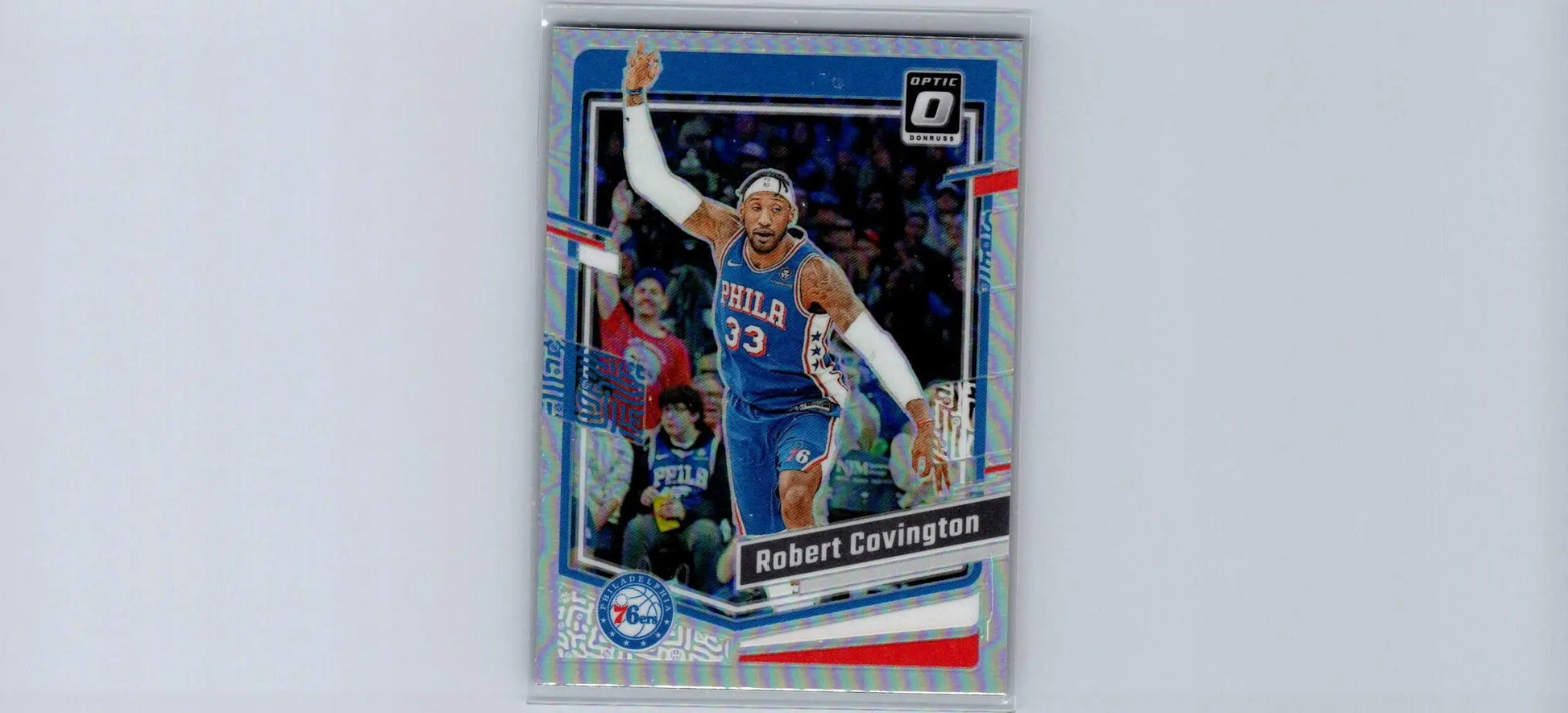 Robert Covington Holo basketball trading card from 2023-24 Donruss Optic series