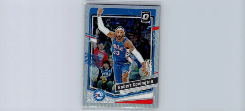 Robert Covington Holo basketball trading card from 2023-24 Donruss Optic series