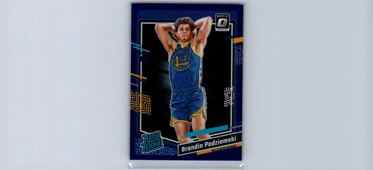 Brandin Podziemski Purple basketball trading card featuring Brandin Podziemski for Warriors