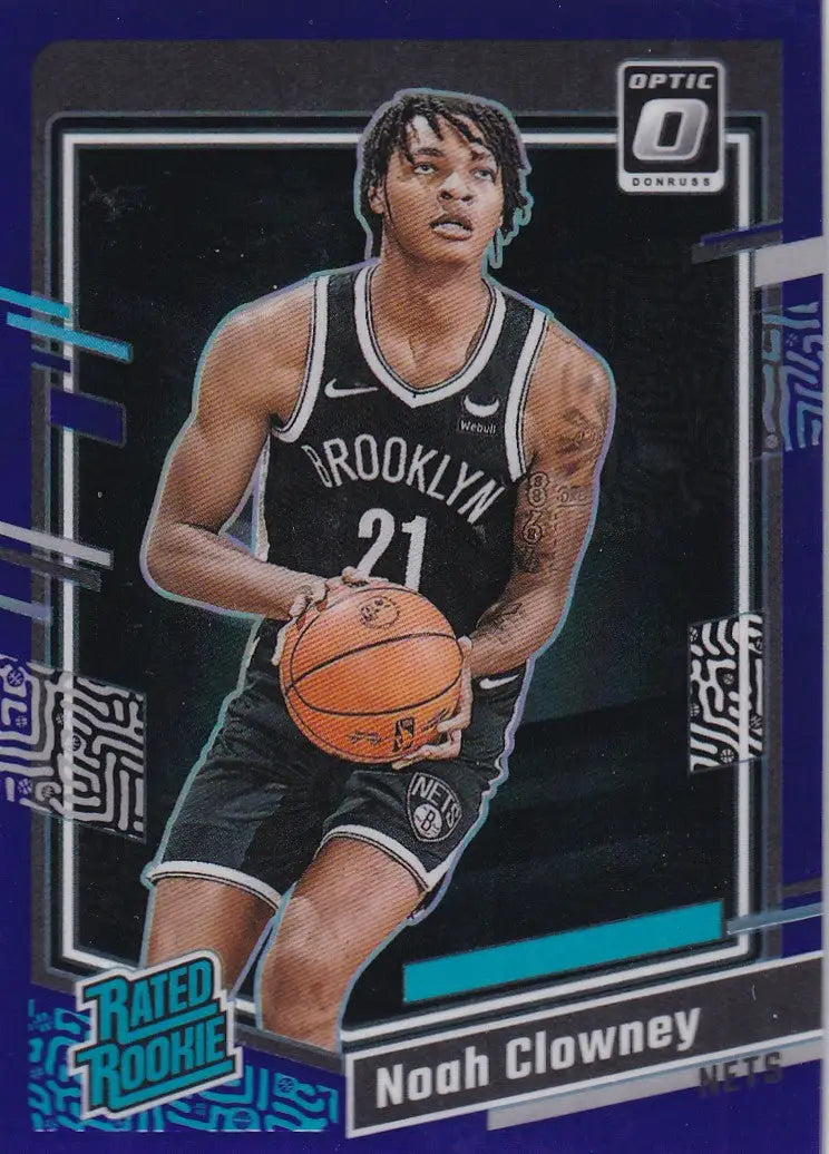 2023-24 DONRUSS OPTIC #205 NOAH CLOWNEY PURPLE- BROOKLYN NETS