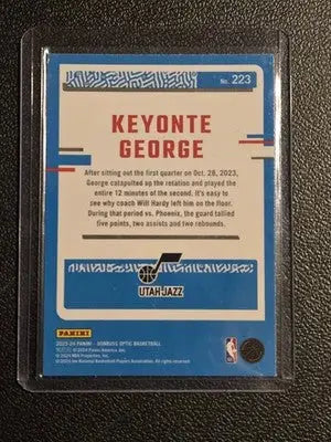 2023-24 Donruss Optic #223 Keyonte George - Basketball Card Single