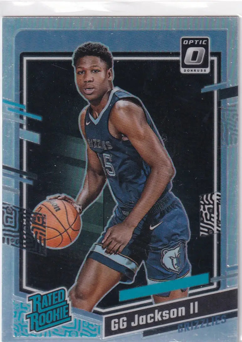 2023-24 DONRUSS OPTIC #228 GG JACKSON SILVER- MEMPHIS GRIZZLIES