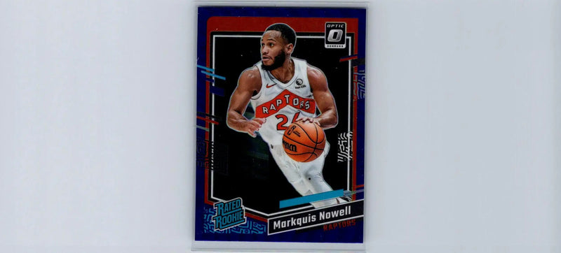2023-24 Donruss Optic Markquis Nowell Purple basketball trading card display