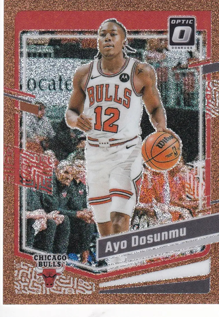 2023-24 DONRUSS OPTIC #24 AYO DOSUNMU ORANGE FOIL 40/99- CHICAGO BULLS
