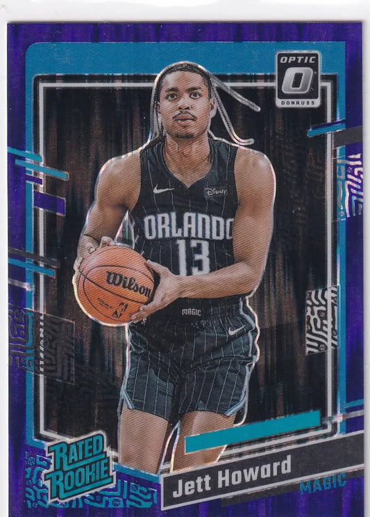 2023-24 DONRUSS OPTIC #240 JETT HOWARD PURPLE SHOCK- ORLANDO MAGIC - Basketball Card Single
