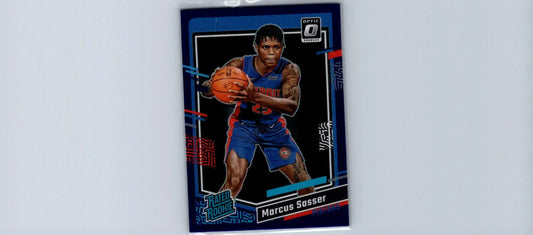 Marcus Sasser rookie basketball card 2023-24 Donruss Optic Purple featuring Marcus Sasser