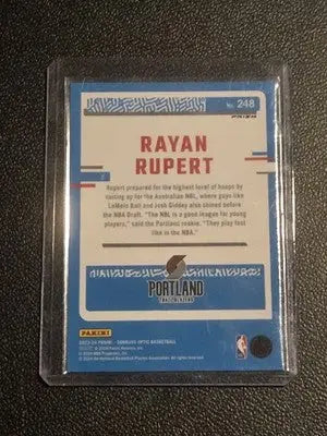 2023-24 Donruss Optic #248 Rayan Rupert Holo - Basketball Card Single